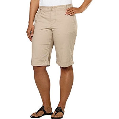 khaki skinny bermuda shorts
