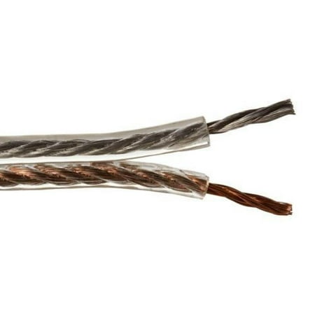 - CERTICABLE 14AWG Clear Jacket Compact Speaker Wire Cable - 300 ft Clear PVC High Quality