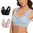 thumbnail image 4 of VISALY bra packs Posture Corrector Bra for Women, Mixed Color 2 Pcs Vest Bra Posture Correcting Bra Wireless Comfort Bra Breathable Deep, Strapless Push Up Bras Plus Size Strapless Bras, E,5XL, 4 of 8