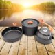 thumbnail image 1 of Kit de utensilios de cocina para acampar, cacerola de alúmina dura para exteriores, juego de ollas para viajes de Picnic (naranja) Likrtyny Para estrenar, 1 of 6