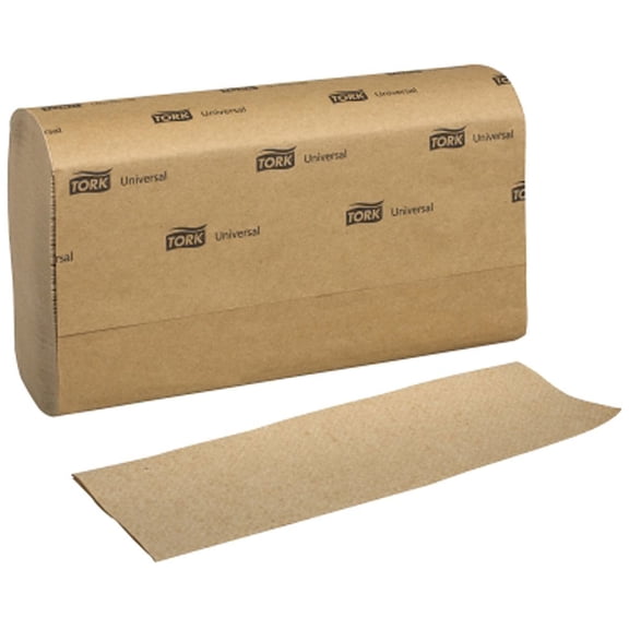 Tork Universal Multifold Hand Towel, 1-Ply, 9 1/8"Wx9 1/2"L, Natural, 250/PK,16PK/Ctn