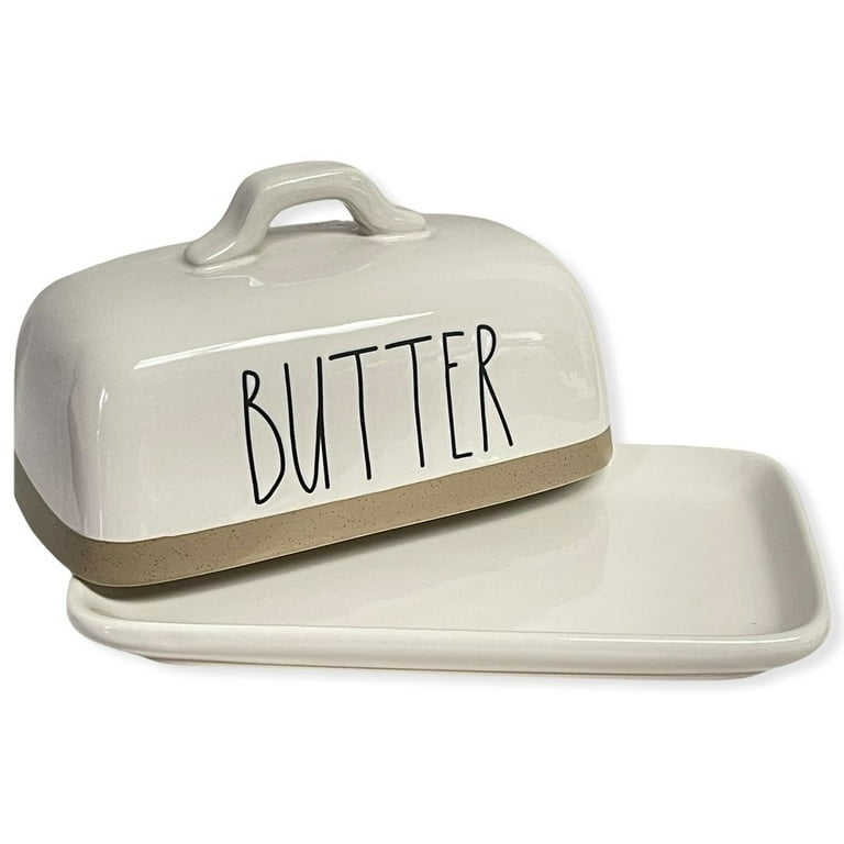 Rae Dunn by Magenta BUTTER LL White Butter Dish Walmart