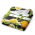thumbnail image 2 of Kll Fleece Blanket Plush Throw Blanket Orange And Lemon,Soft Fuzzy Cozy Flannel Blanket For Couch Sofa Bed.(40"X30"), 2 of 9