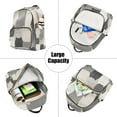 thumbnail image 5 of FORMRS Mini Backpack Purse for Women Quilted Travel Daypack Casual Shoulder Bag, Gray Cute Cats, 5 of 7