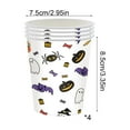 thumbnail image 2 of Uxgjfwu Luminous Halloween Party Supplies 16 Paper Plates 16 Cups 20 Napkins with Spooky Designs for Festive Gatherings (Cups), 2 of 6