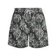 thumbnail image 5 of Virmaxy Men's Hawaiian Palm Leaf Print Board Shorts Quick-Dry Lightweight Shorts with Elastic Waistband for Volleyball Resort Wear Multicolor-2 S, 5 of 5