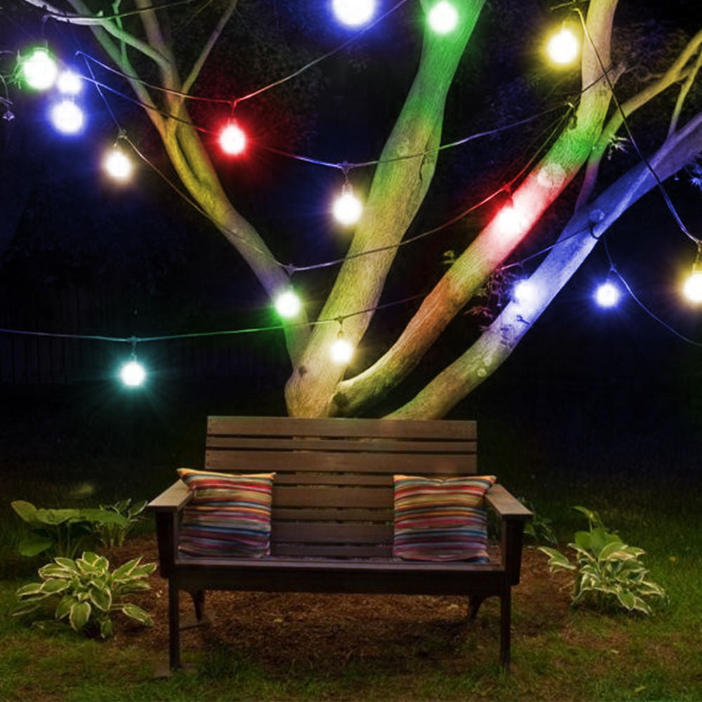 LED Solar Power Retro Edison Bulb String Lights Garden Outdoor Fairy Summer Lamp 