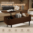thumbnail image 4 of BaPiPro 39" Lift Top Coffee Table with Storage, Modern Fluted Rectangle Center Table with Hidden Compartment for Living Room, Home Office, Brown, 4 of 7
