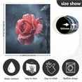 thumbnail image 3 of Dishwasher Sticker Dishwasher Cover Magnet Refrigerator Home Decorative Art Kitchen Panel Decal Red Roses Blooming in The Rain 23x26 Inch, 3 of 6