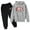 Dark Gray, variant on REDARER Kids Hoodie and Pants Set Letter Printed Pullover with Underwear, Casual Long Sleeve Outfit for Boys Girls Fall Winter,4-5 Years