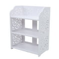 thumbnail image 3 of Zapatero blanco hueco de 3 niveles, organizador de almacenamiento, estante de 60 cm, 3 of 14