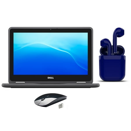 Restored | Dell Chromebook | Newest OS | 11.6-inch | Intel Celeron | 4GB RAM 16GB | Bundle: USA Essentials Bluetooth/Wireless Airbuds, Wireless Mouse By Certified 2 Day Express