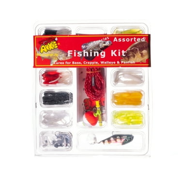 Arkie Lures Fishing Kit for Bass, Crappie, Walleye, Panfish, 112 Pieces