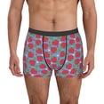 thumbnail image 4 of Wukai Hand Drawn Strawberry Print Men’s Underwear Breathable Boxer Briefs,&nbsp;Moisture Wicking & Breathable-Small, 4 of 7