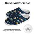 thumbnail image 6 of Daiia Funny Spaceships Print Women’s Fuzzy Slippers Memory Foam Lightweight House Shoes Cozy Loafer Flannel House Shoes-42/43, 6 of 7