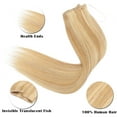 thumbnail image 3 of SEGO Wire in Human Hair Extensions Hidden Hair Extensions with Invisible Band Translucent Fish Line Hairpiece without Clip, 3 of 8