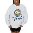 thumbnail image 2 of Women's Gameday Couture Ash Georgia Tech Yellow Jackets Premium Fleece Pullover Sweatshirt, 2 of 5