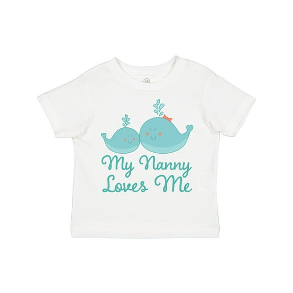 Inktastic Nanny Loves Me Grandchild Whale Boys or Girls Toddler T-Shirt