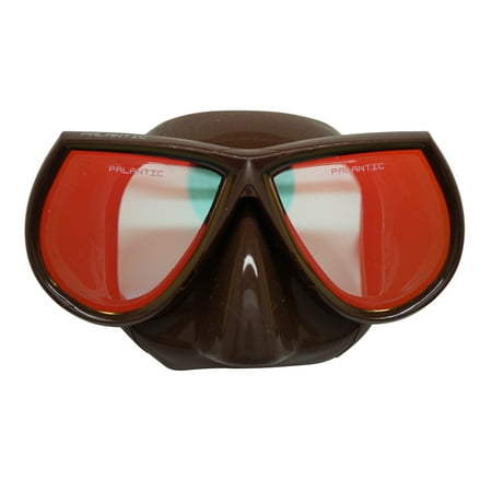 Palantic Spearfishing Free Dive Low Volume Brown Mask With Mirror Coated