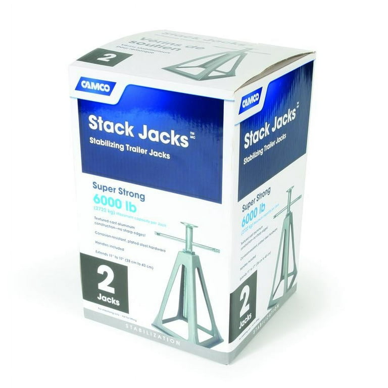 Leisure Coachworks Stack Jack Stands – 4-Pack Aluminum RV Stabilizers For Campers & Trailers