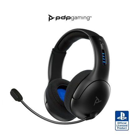 PDP Gaming LVL50 Wireless Stereo Gaming Headset with Noise Cancelling Microphone: Black - PlayStation 5, PlayStation 4, PC