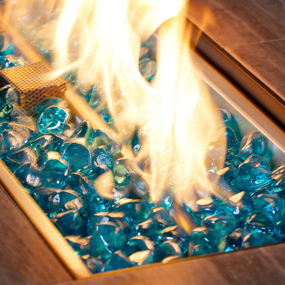 15 LBS ~1/4" Cobalt Reflective Fireglass Fireplace Glass Rocks Fire Pit Crystals 
