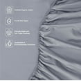 thumbnail image 3 of Fabdreams 100% Organic Cotton GOTS Certified 400 TC Sateen Twin Fitted Sheet | Light Gray, 3 of 9
