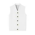 thumbnail image 6 of Men's Sweater Vest Solid Color V Neck Button Down Sleeveless Cardigan Vest, 6 of 7
