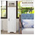 thumbnail image 4 of Farmhouse Accent Cabinet with Barn Door, White Storage Cabinet for Living Room, Adjustable Shelf Floor Cabinet, Pantry Cabinet, 4 of 9