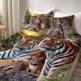 thumbnail image 2 of High Quality Fitted Sheet Tiger Home Textiles Bedding Sheet with Pillowcase Home Bedclothes,Full(54"x75"), 2 of 5
