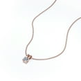 thumbnail image 3 of JeenMata 0.5 Carat Cushion Cut Moissanite - Adorable Pendant Necklace - 18K Rose Gold Plating Over Silver, 3 of 5