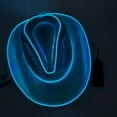 thumbnail image 4 of EL Wire Light Up Cowboy Hat Disco Cowgirl Hat Blue Holographic Space for Raves, Dance Party By PartyGlowz, 4 of 8