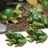 Cheers.US 2 Pcs  Frog Statue Ornaments Mini Frog Resin Animal Sculpture Indoor Outdoor Decor for Garden Patio Yard Micro Landscape Fairy Garden Ornaments Accessories Decor