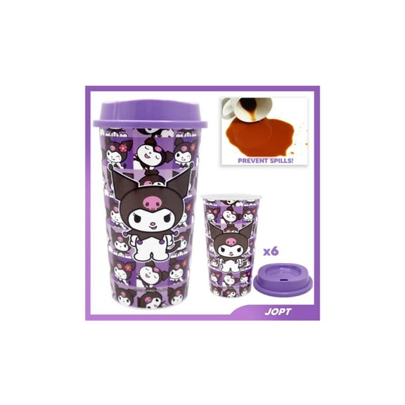 Hello Kitty Kuromi 20oz Plastic cup with lid