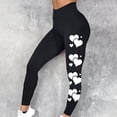 thumbnail image 3 of lcziwo Womens Compression Athletic Yoga Pants Fashion Graphic Print Leggings Casual Stretch High Waisted Workout Legging Pant for Gym Running Black XL,, 3 of 5
