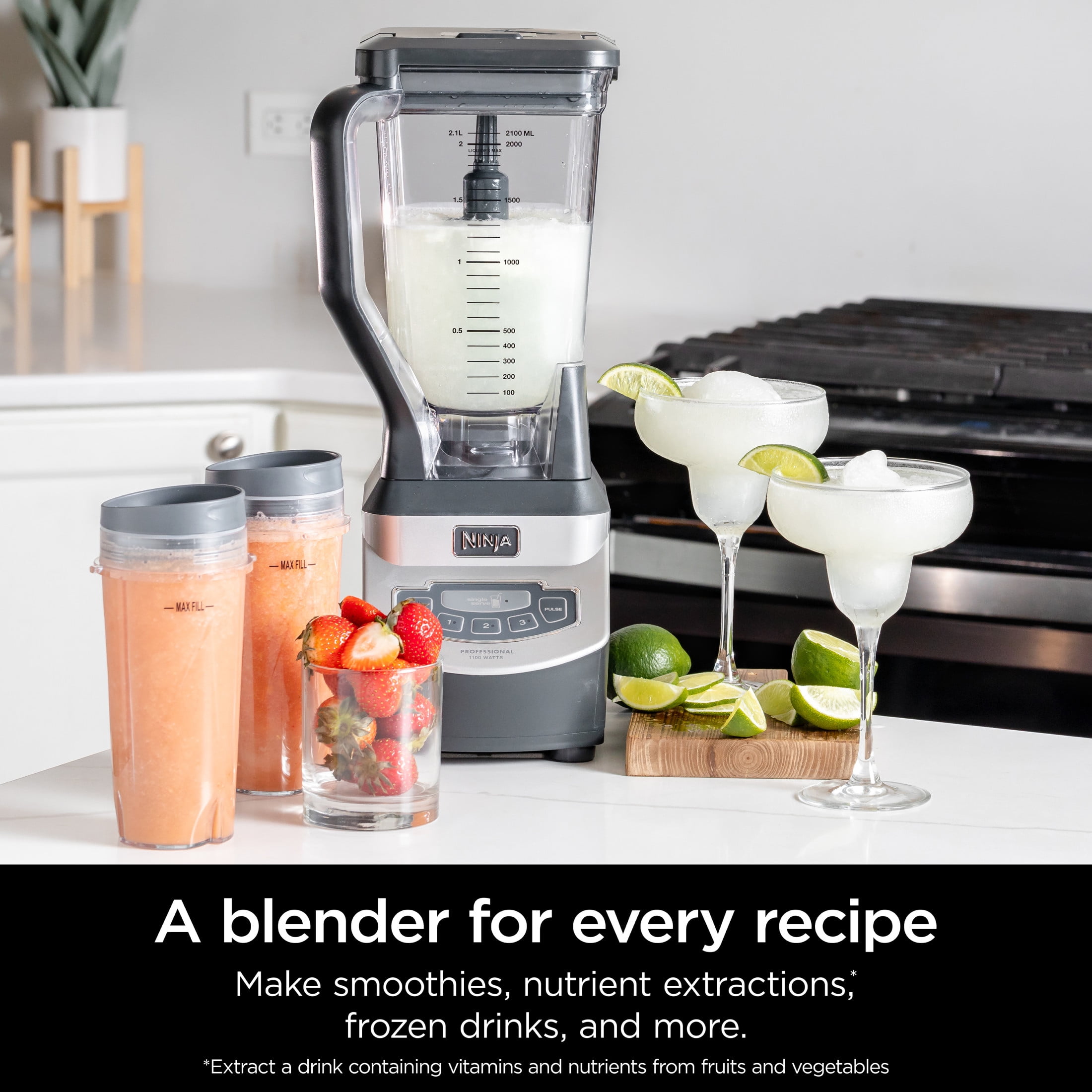 Ninja® Professional 1100 Watts Blender & 16 oz Nutri Ninja® Cups