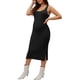 thumbnail image 4 of INSPIRE CHIC Vestido de Maternidad de Punto de Manga Larga para Mujeres, Top de Cuello Redondo, Conjuntos de 2 Piezas, Vestido Bodycon de Suéter, Negro S, 4 of 6