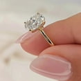 thumbnail image 5 of solitaire jewels 2.5CT Oval Moissanite Solitaire Engagement Ring For Women, 14K Yellow Gold, 5 of 7