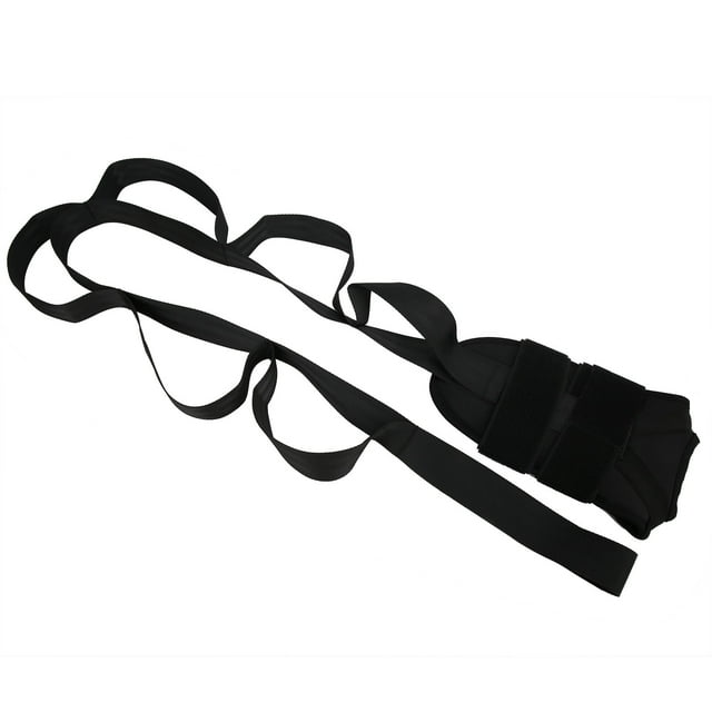 Ceinture Extensible Yoga, Tissu Oxford Fiabilité Formation Sangle Extensible Noire pour la Formation de Réadaptation de la Cheville