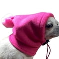 thumbnail image 4 of Adjustment Drawstring Ear Cover Fleece Dog Supplies Cold Protection Dog Headgear Puppy Caps Dog Bibs Pet Hat BLUE L, 4 of 8