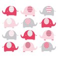 thumbnail image 3 of 4 pegatinas de pared con diseño de elefante rosa pequeño, pegatinas murales para dormitorio, sala de estar, pared de TV, 3 of 5