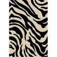 thumbnail image 1 of Infinity Home 70334 Madison Shag Safari Zebra 3 ft. 3 in. x 5 ft. 3 in. Rectangular Area Rug in Black, 1 of 4
