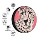 thumbnail image 4 of Fotbe Pink Cheetah Art Funda de Llanta de Repuesto con Estampado, Engrosada, Ajuste Universal para Jeep, Remolque, RV, SUV, Camión-17 inch, 4 of 6