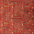 thumbnail image 1 of Ahgly Company Indoor Square Oriental Orange Industrial Area Rugs, 6' Square, 1 of 4