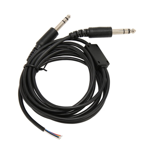 Cable De Repuesto Para Auriculares De Aviación, Plug And Play, Conector De Altavoz De 1/4 De Pulgada, Cubierta Exterior De PVC, Enchufe Doble GA, Cable Duradero Para Auriculares