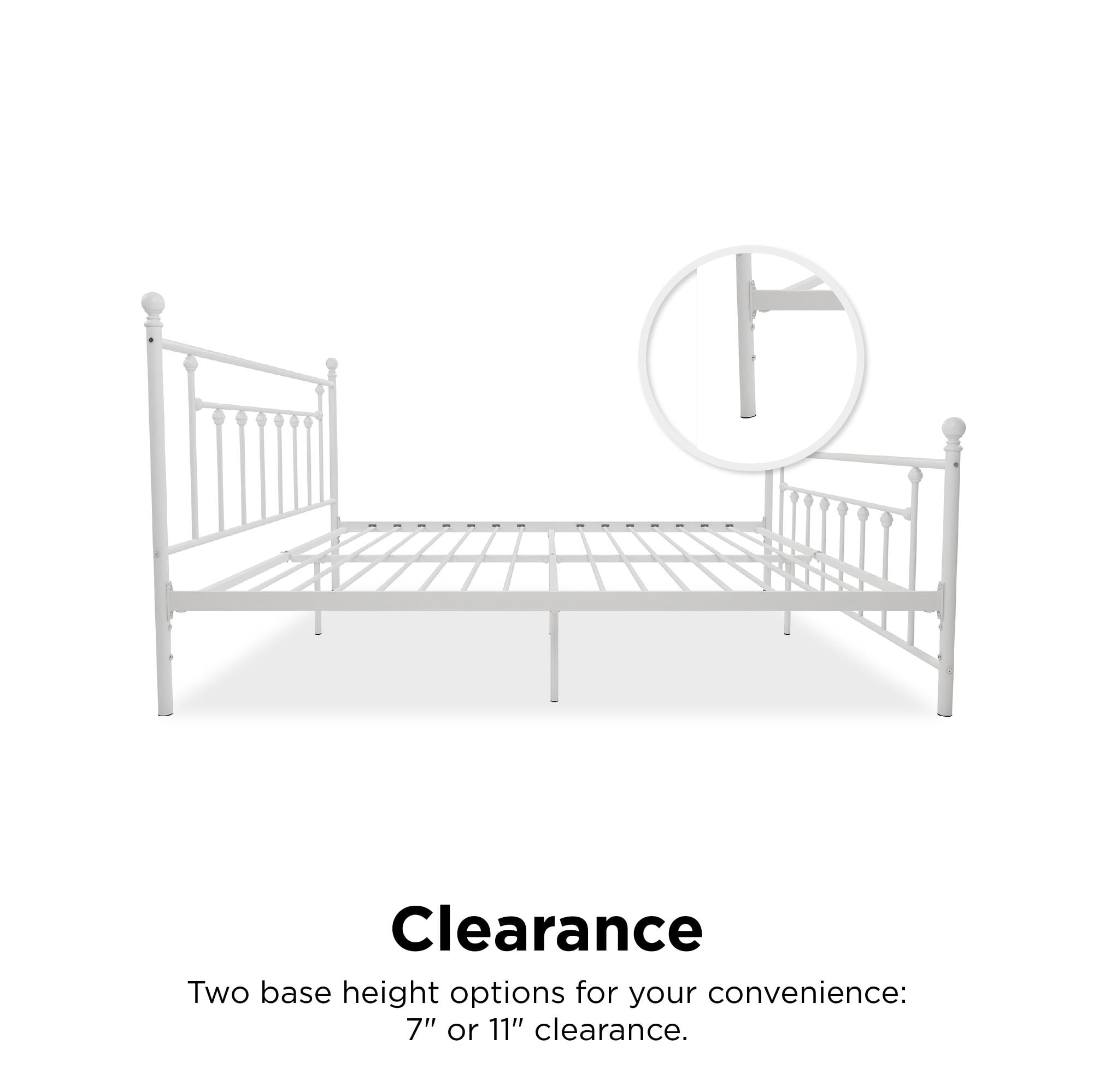 DHP Manila Metal Bed, White, King