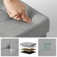 thumbnail image 3 of SONGMICS Banco de Almacenamiento, Baúl, Caja de Almacenamiento, Plegable, Carga de 300 kg, 120 L, 110 x 38 x 38 cm, Gris Claro, 3 of 5