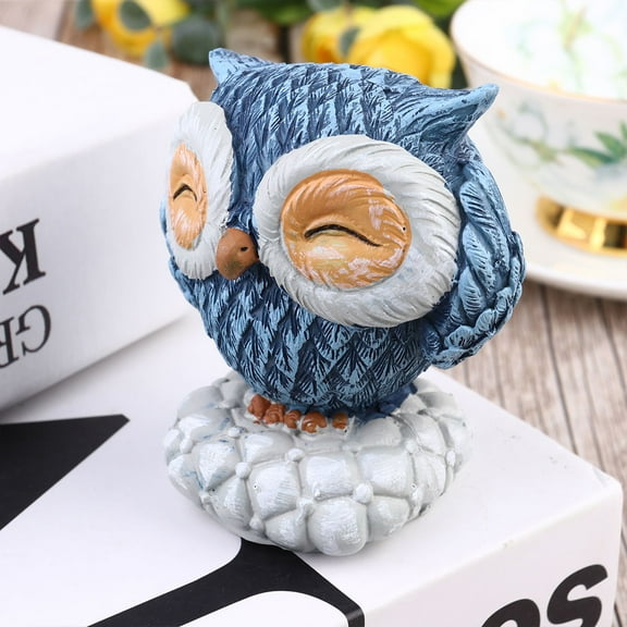HOOWIFFY Garden Figurines Owl Resin Ornament Assorted Color 1Set