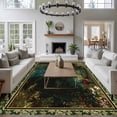 thumbnail image 3 of Large Area Rugs for Living Room Bedroom, Forest 5'x8' Rug Washable Carpet Runner Indoor Outdoor, Spring Oil Painting Country Cabin Trees Flower Non Slip Floor Mats Rug for Kitchen, Bathroom, 3 of 8
