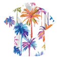 thumbnail image 6 of Boys Hawaiian Shirt Short Sleeve Floral Button Down Shirts Tropical Holiday Beach Top Vacation Clothes 6-12 Months 12-24 Months 2t 3t 4t 5t 6t 7t 8t 9t Children Multicolour 10-11Years, 6 of 6